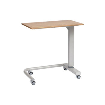 agloto gas lift overbed table with castors in oak or walnut oak