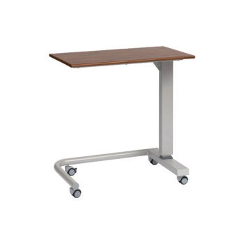 aglotw gas lift overbed table with castors in oak or walnut walnut