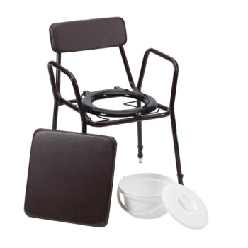 cmd521a adjustable height commode fixed arms
