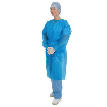 dispgwnb disposable gown blue