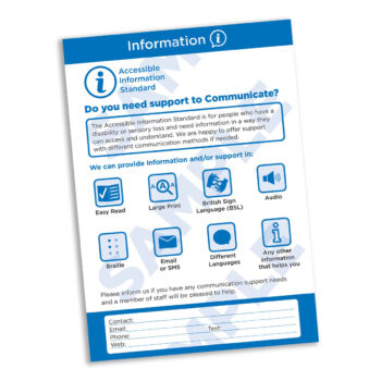 postais accessible information standard poster