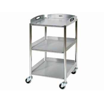 sfdtss3 sunflower dressing trolleys stainless steel trays small trolley 3 trays